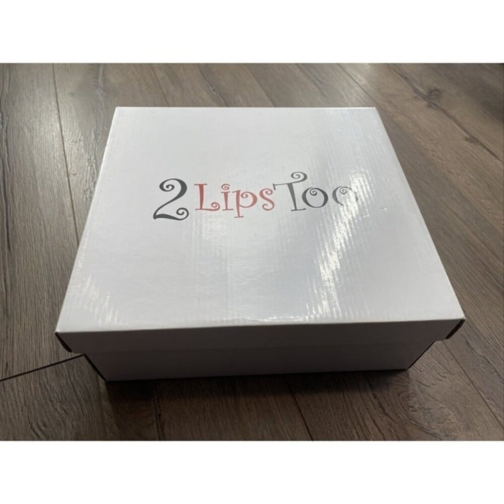 2 Lips Too Wedge Sandals Womens 8 Tan Too Rad High Heels Strappy Open Toe in Box - Picture 8 of 8